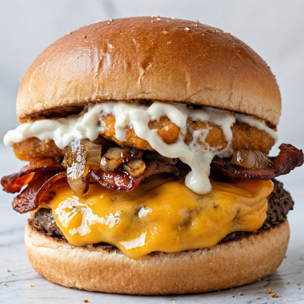 Pão, hamburguer artesanal de 180g, duas fatias de queijo cheddar, bacon fatiado crocante, cebola caramelizada e molho especial velox burguer, um delicioso molho jamais experimentado no mundo, muito exclusivo esse molho velox burguer.