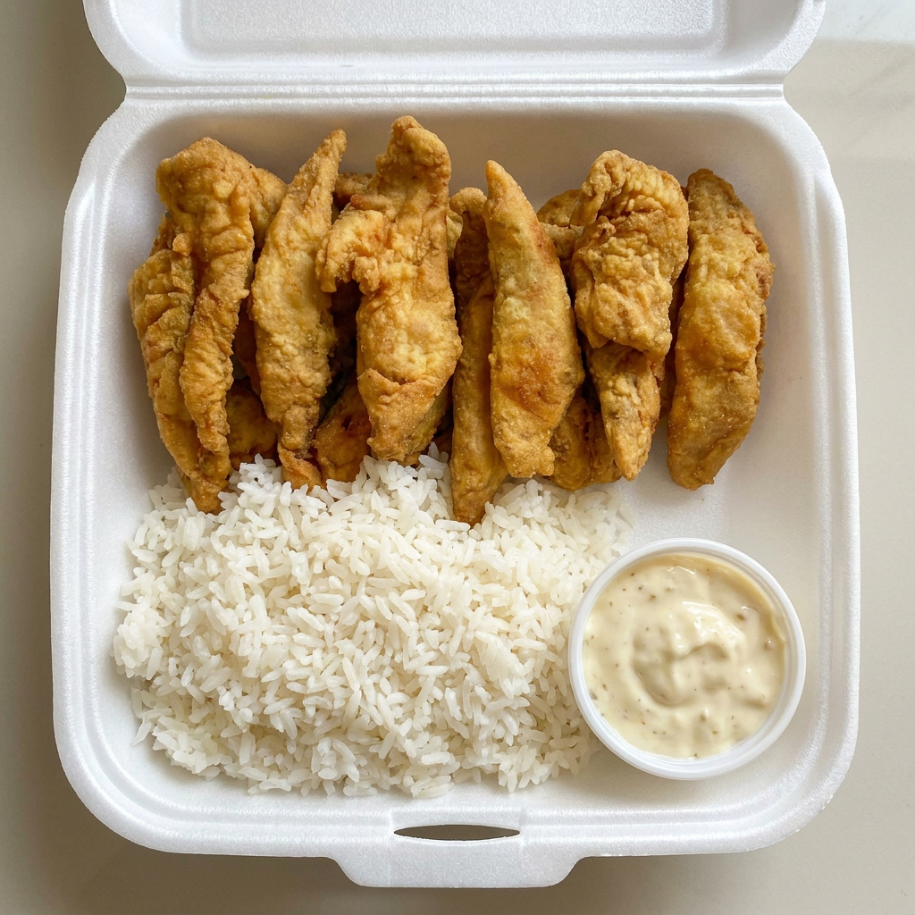 Acompanha arroz branco e molho de alho caseiro.