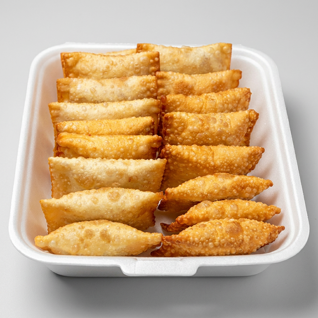 20 unidades mini pastéis recheado com doce de leite