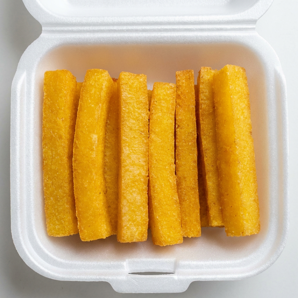 Polenta frita crocante