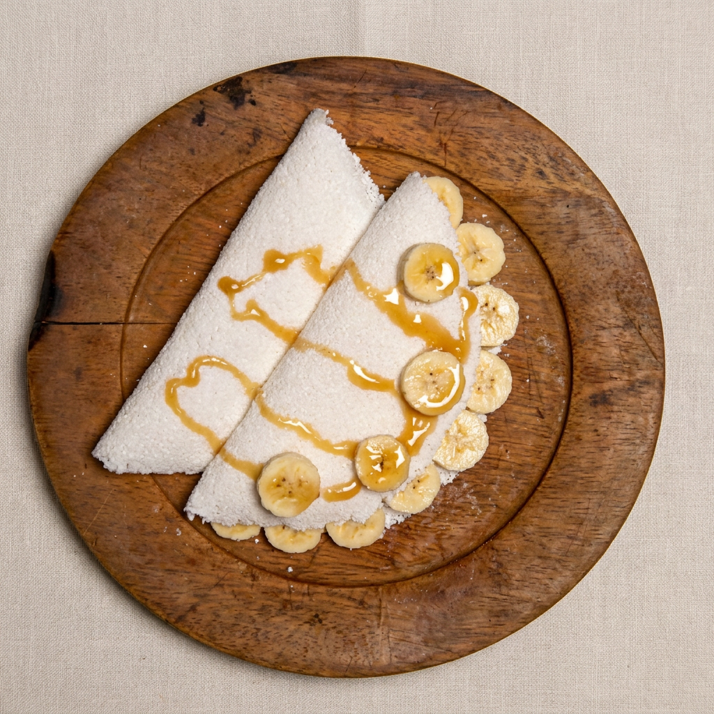 Monte sua tapioca doce, com adicionais a sua escolha.