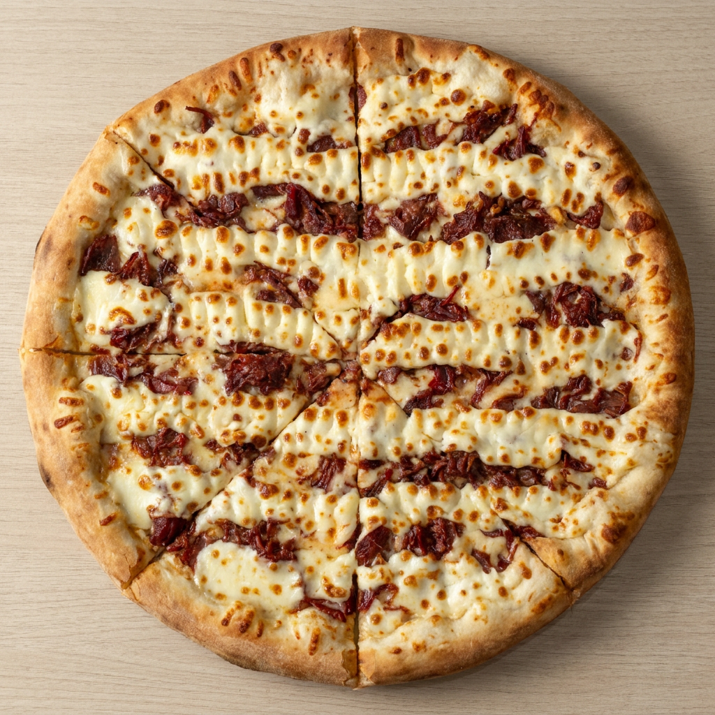 Pizza Grande 8 fatias, carne seca especial