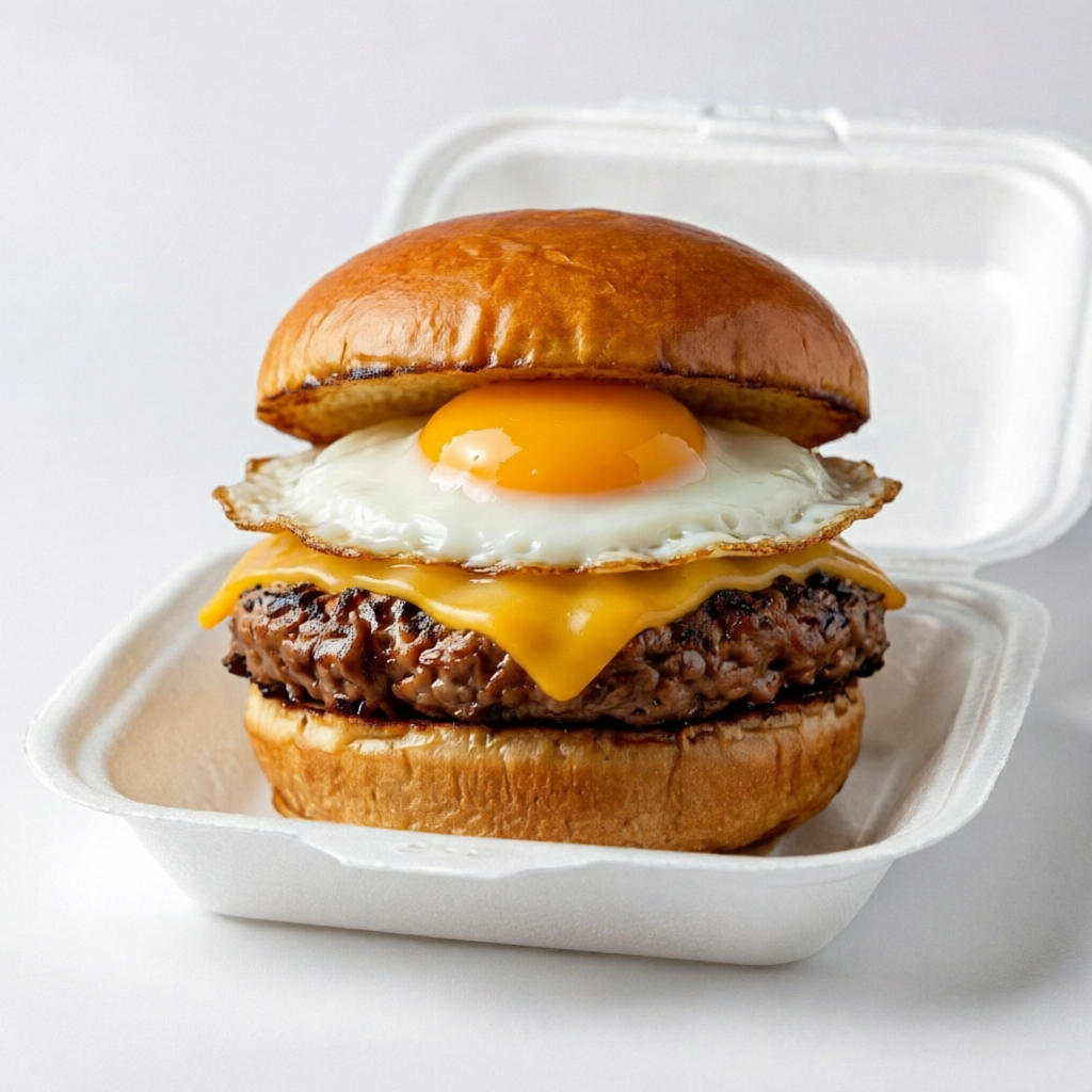 Pão, Hamburguer, queijo e ovo