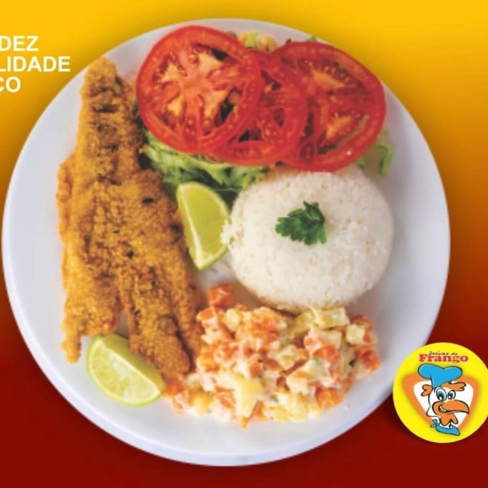 Acompanha arroz, salada verde e maionese. Ou monte seu prato escolhendo 3 acompanhamentos.