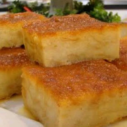 Pudim de Pão Cremoso Fatia