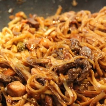 Preparado com lula, camarão e kani