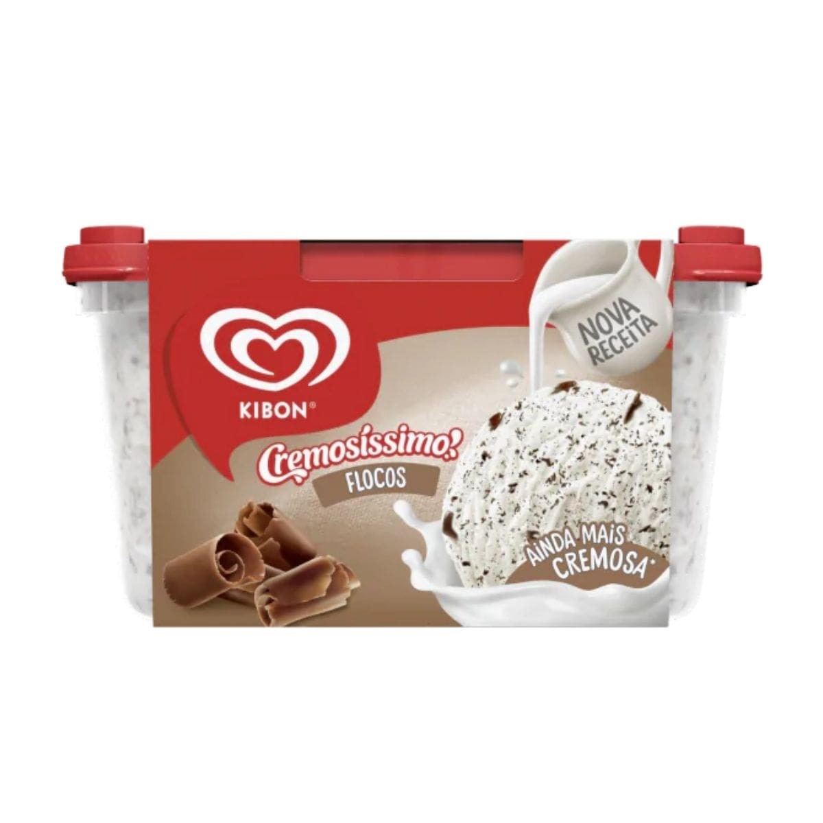 Sorvete Cremoso, Cheio de Flocos de Chocolate. Um Dos Sorvetes Mais Queridos Do Brasil.