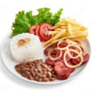 Acompanha: Arroz soltinho, feijão, farofa, fritas crocantes e salada fresquinha.