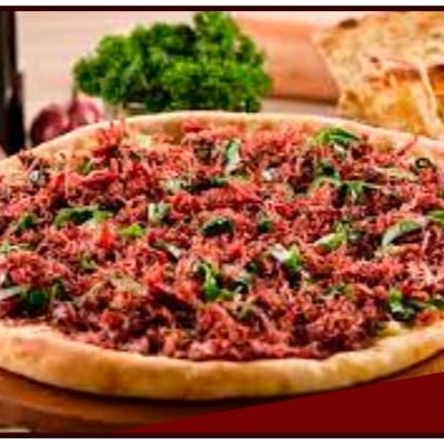 Molho, Muçarela, carne seca, cremely e azeitona