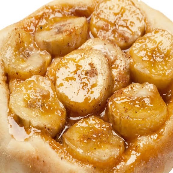 Banana com doce de leite e canela