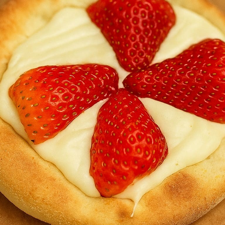 Chocolate branco com morango