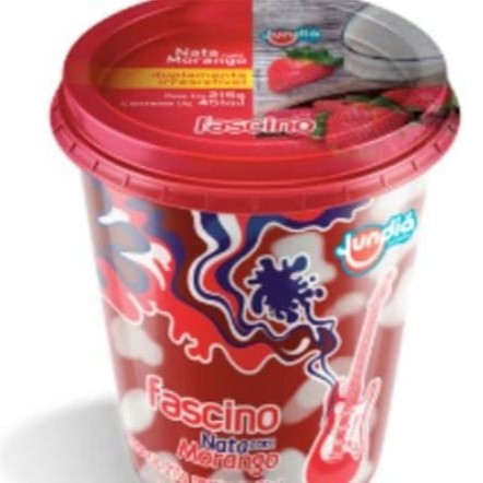 Unidade de sorvete fascino pote 215g nata com morango