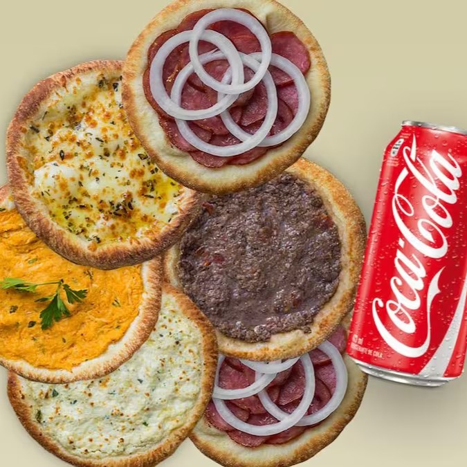 São 06  unidades dos nossos deliciosos sabores tradicionais: Frango temperado com especiarias; carne bovina selecionada e temperada com blend de temperos secretos; calabresa fatiada Sadia; queijo minas cremoso levemente temperado; mussarela e orégano.