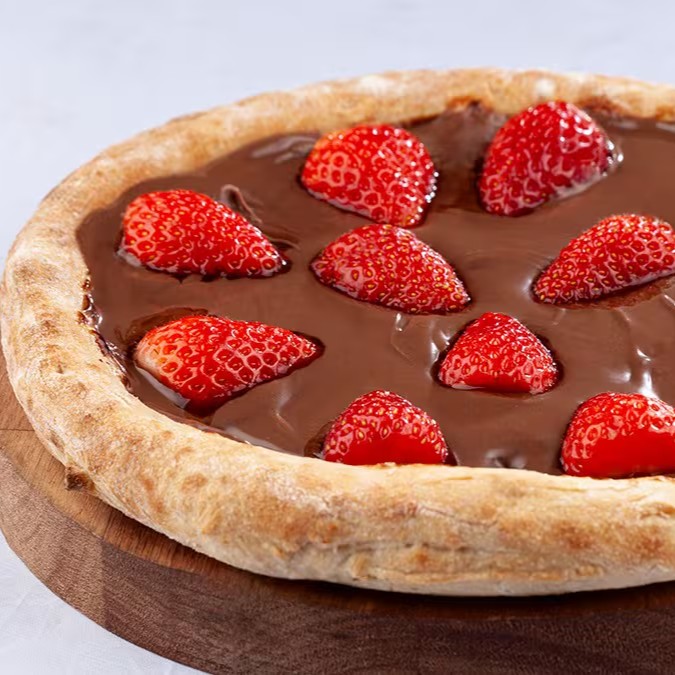 (creme de leite, Creme de Avelã e Morango).
Pizzas doce 20cm são sempre na massa Gourmet