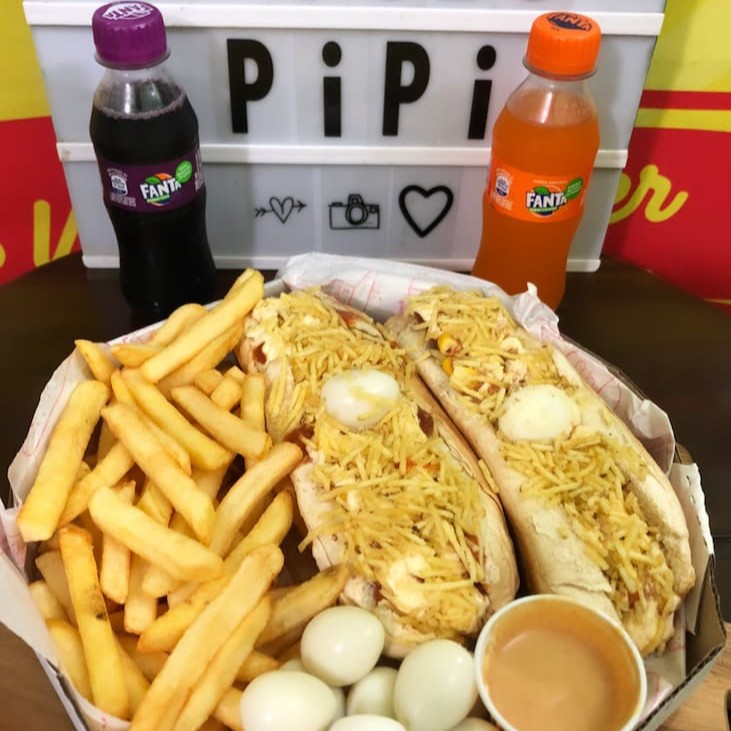 2- cachorro quente  2 - refrigerante 200ml porção de batata ovo de codorna