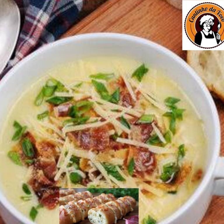 Deliciosa & Saborosa Sopa de Alho Poro c/ Carne + Torrada Brinde ( Serve 2 Pessoas )
