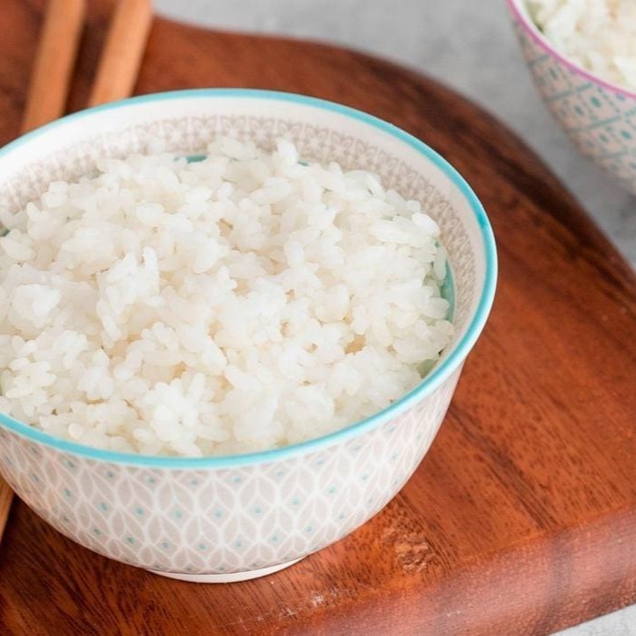 Porção de Arroz Gohan (Arroz Japonês). 300g