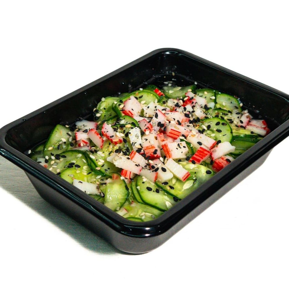 Pepino Japonês, Vinagre De Arroz, Gergelim, Kani, Sal, Açúcar.