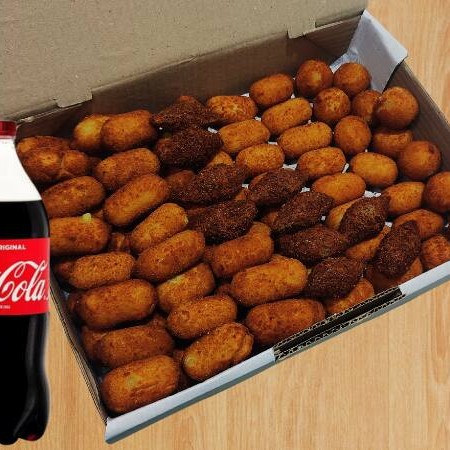 🔥Oferta Exclusiva: 100 Salgados deliciosos + 1 Refrigerante 2l! 🔥Aproveite essa oportunidade única para ter os salgadinhos mais crocantes da cidade acompanhados de uma bebida gelada por um preço inacreditável. Escolha entre nossos mais de 10 sabores, incluindo clássicos como Coxinha de Frango e Salsicha e sofisticados como Queijo com Alho e Camarão e Provolone. Essa promoção é por tempo limitado, então não deixe de aproveitar.