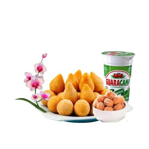 Delicie-se com a nossa irresistível combinação de 20 salgadinhos de tamanho pequeno, perfeitamente fritos para garantir uma casquinha crocante por fora e um recheio suculento por dentro. Acompanha 5 churros doces e macios, polvilhados com açúcar e canela para um gostinho especial. Para completar, oferecemos 1 refrescante Guaravita, bebida tradicional brasileira, perfeita para acompanhar. Tudo isso por apenas 29,99. Ideal para pequenas celebrações, lanches rápidos ou simplesmente para satisfazer o seu paladar! #salgados #salgadinhos #festa #kitfesta #bolo #lanche #cofeebreak #coxinha #croquete #bolinhobacalhau #lanche #hamburguer #queijo #fastfood