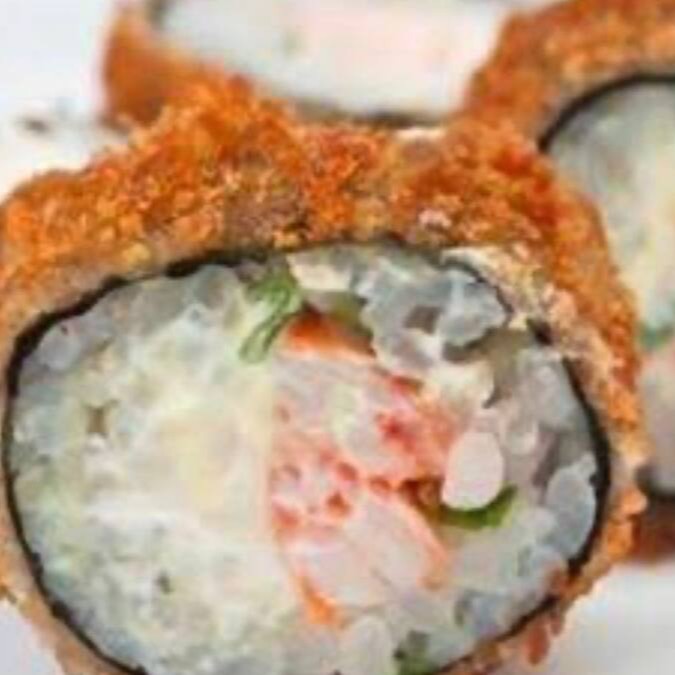 Frito: nori , arroz com camarão cozido, cream chesse da Catupiry , cebolinha