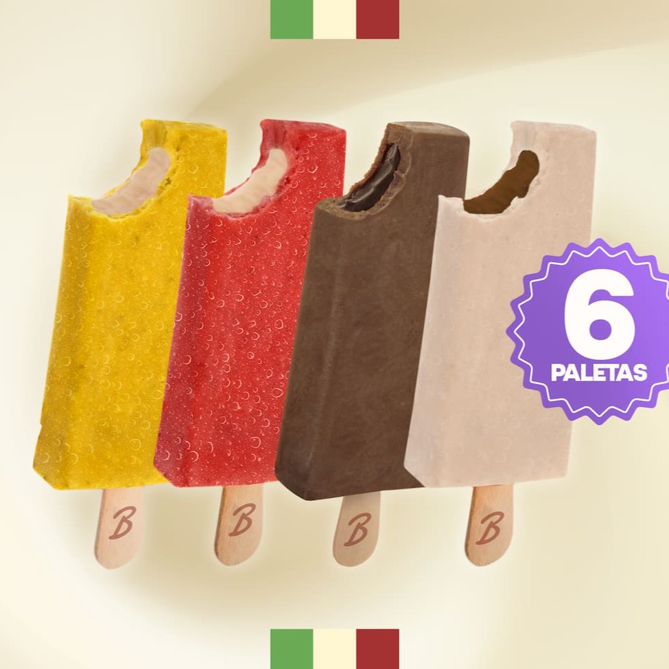Surpreenda-se com esta oferta irresistível: o Combo de 6 Bastones com 18% de Desconto! Uma seleção criteriosa que abre um leque de sabores incomparáveis. O combo é formado por 6 paletas artesanais, cada uma liberando um aroma e sabor encantadores e singulares. É uma chance maravilhosa de se deleitar com uma experiência autêntica e sem precedentes. Não deixe escapar esta oportunidade de degustar o melhor do sorvete no palito, um deleite para o paladar que transcende o comum. Saboreie a excelência!