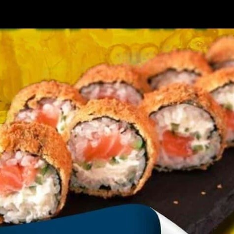 60 hots   Salmao Arroz creme chesse e cebolinha