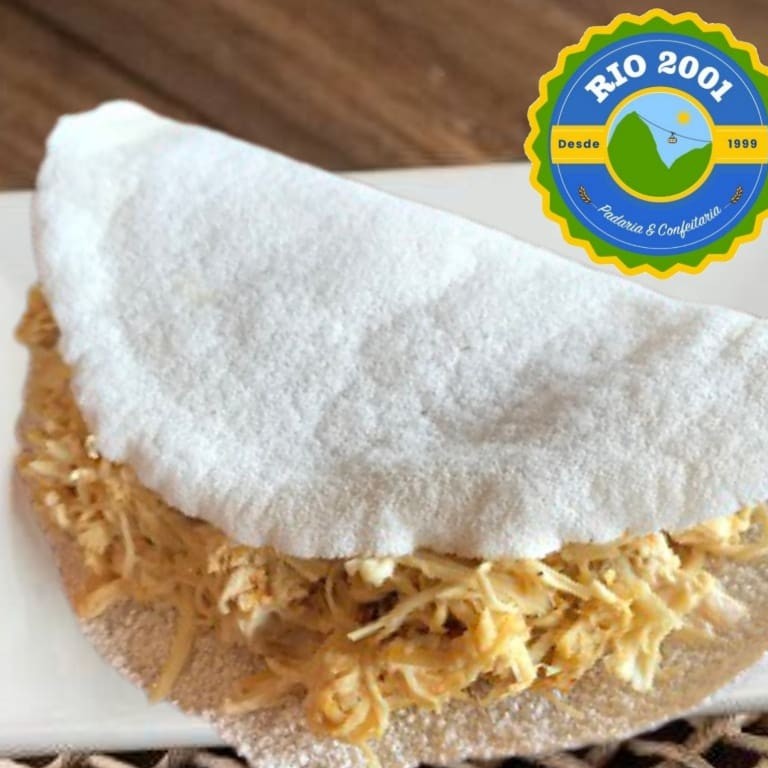 Tapioca Frango Desfiado com Requeijão