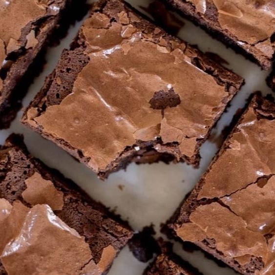 Delicioso Brownie feito com cacau 50% e chocolate blend