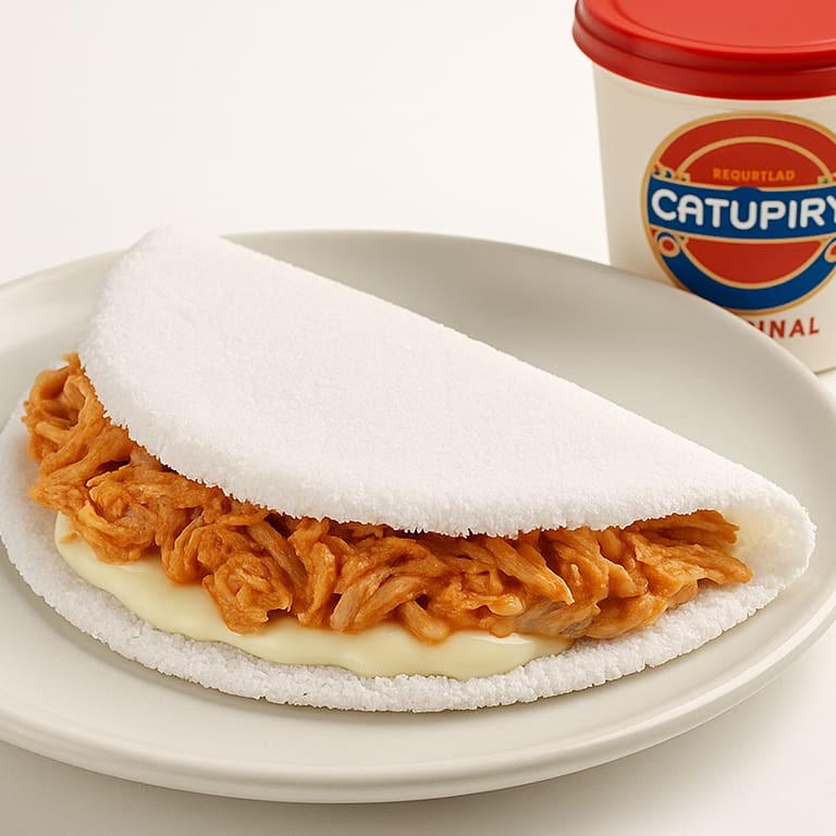 Tapioca de  Frango, Catupiry e Orégano