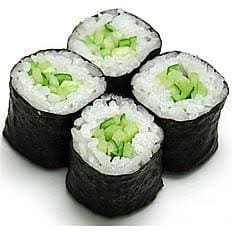 (alga, arroz e pepino)