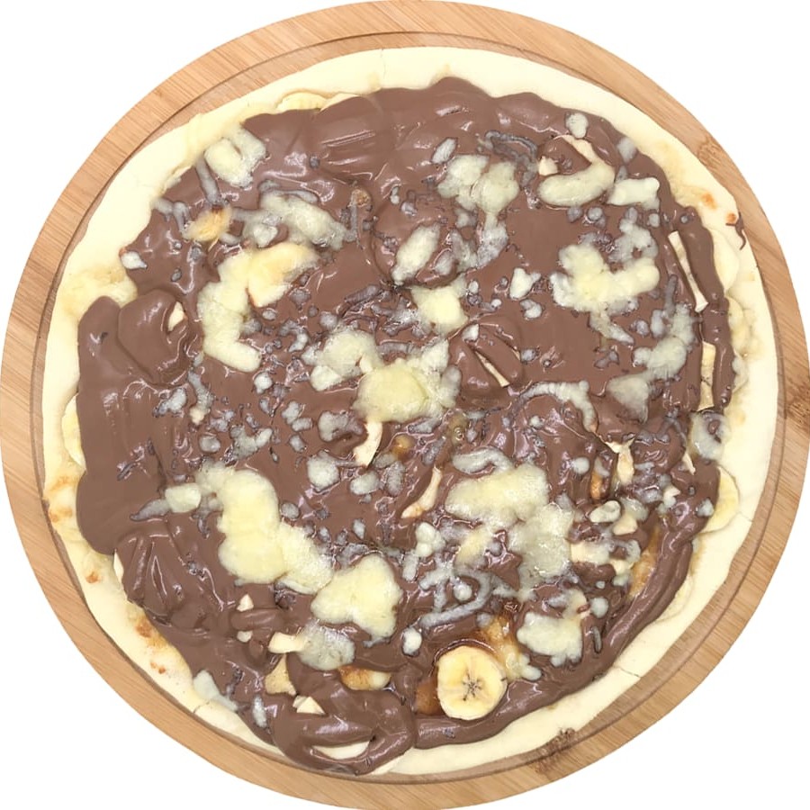 Mussarela, banana e chocolate