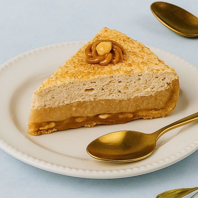 Uma super fatia! Com base de biscoito e nossa receita de caramelo salgado, brigadeiro gourmet de paçoca e uma super finalização com chantilly de doce de leite.