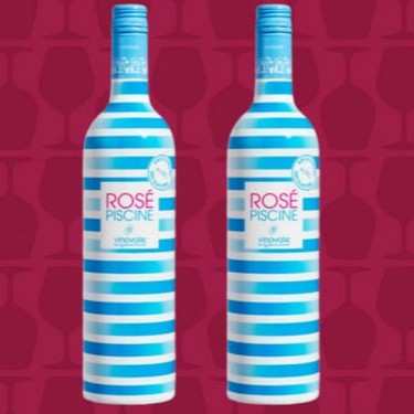 Dupla com dois vinhos rosés, servidos bem frescos.  Dois vinhos - Rose Piscine 750ml