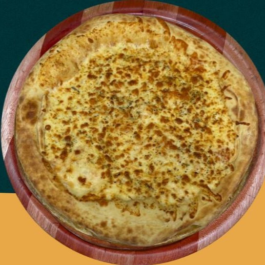 Molho de tomate, mussarela e orégano;