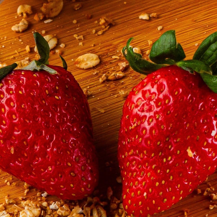 Escolha se quer o morango batido ou separado na observação.