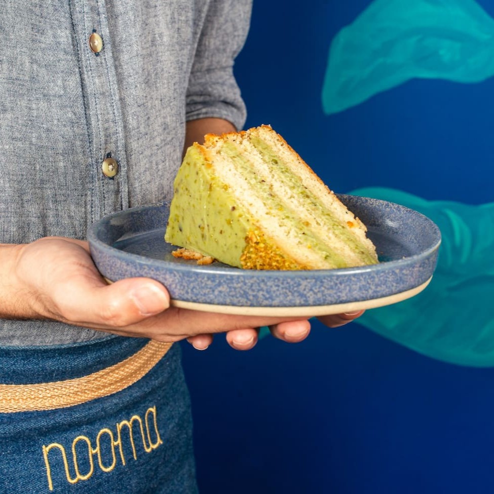 Fatia de Bolo de Pistache