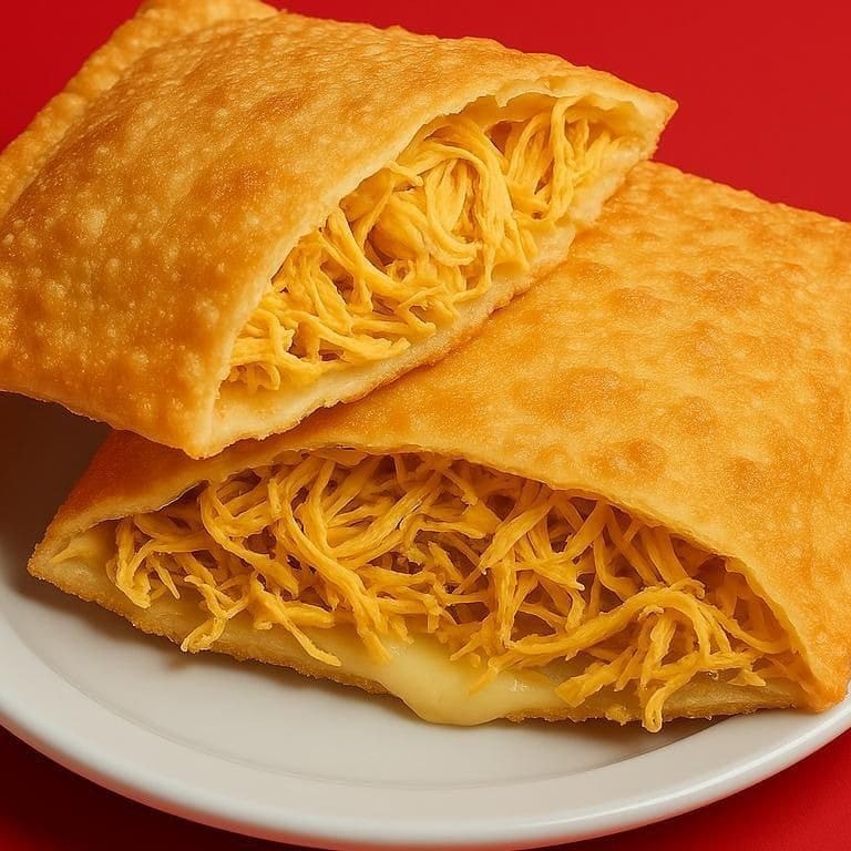 Delicioso pastel de 24cm recheado com frango e Catupiry.