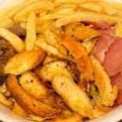 Acompanha: Arroz, Vinagrete, Farofa e Fritas