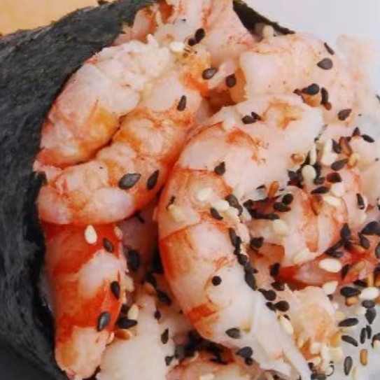 Camarão, arroz, alga, cream cheese, Impossível Comer 1 Só!