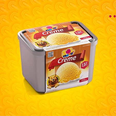 Sorvete sabor creme.