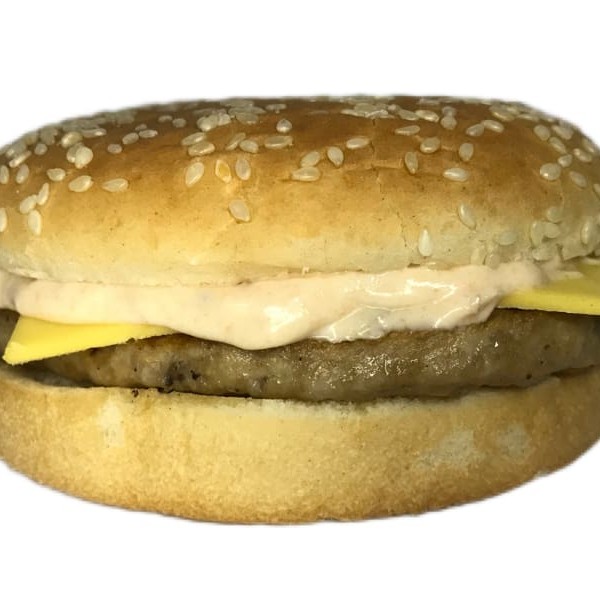 Pão comum, 1 carne, 1 queijo prato e molho especial.