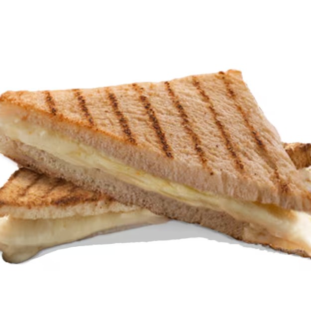 Queijo muçarela no pão de forma integral