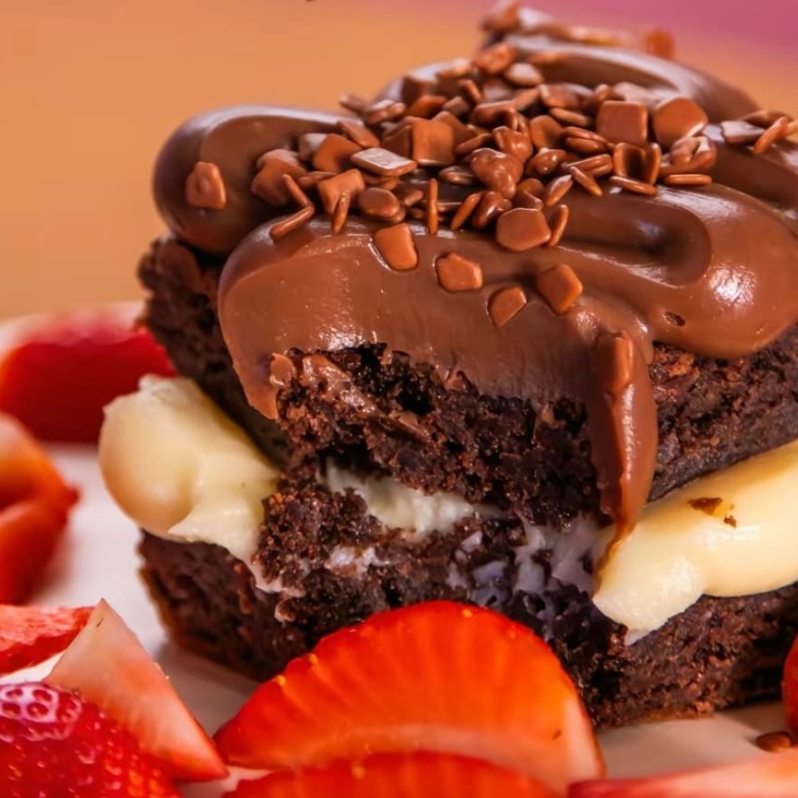 Brownie Brigadeiro de chocolate  Granulado