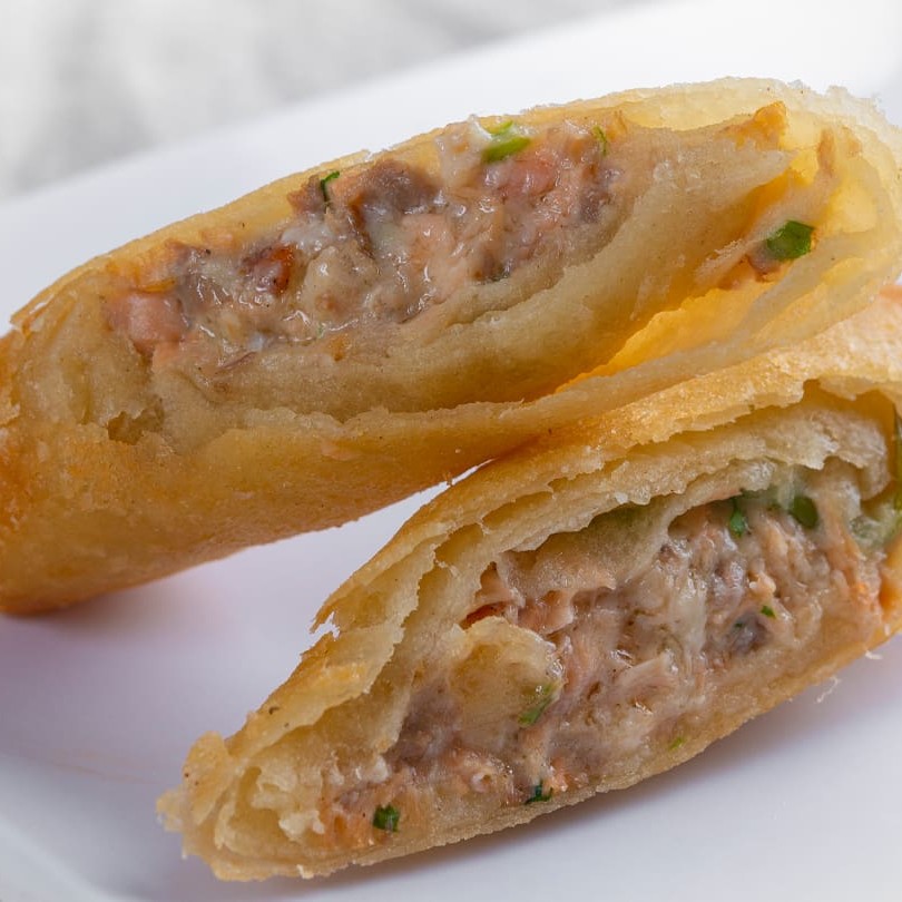 Atum, cream cheese e cebolinha