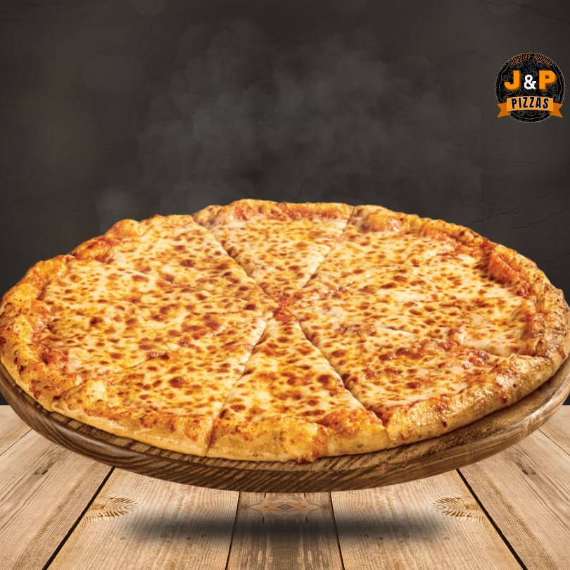 Pizza média de 30cm com 8 fatias, recheada com muito queijo mussarela derretido, molho de tomate artesanal e orégano fresco. Massa fina e crocante, assada na hora. Serve até 2 pessoas. Clássica, econômica e perfeita para o jantar ou lanche. Ideal para quem ama pizza tradicional com sabor caseiro e preço acessível.