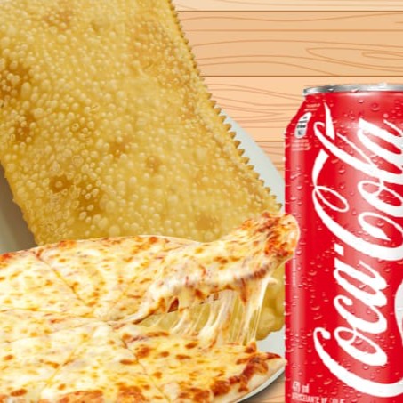 Um combo com um pastéis de Pizza ( Queijo + Presunto + Oregano) + 01 Coca-Cola geladinha é uma ótima opção para matar a fome com sabor e qualidade. Você leva um pastel grandes e bem recheado, feitos na hora com massa fresca e crocante além de aproveitar de uma Coca-Cola geladinha e refrescante. Peça já!