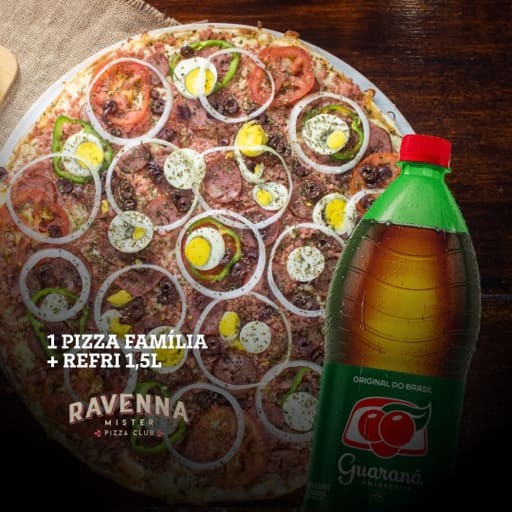 Deliciosa pizza de 40cm, massa fina, base com molho artesanal e queijo mussarela, complementos escolhidos por você e finalizada com orégano.