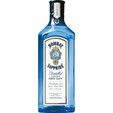 "Gin Bombay Sapphire Dry London.  Bebida inglesa composta de destilado alcóolico retificado e extratos vegetais aromáticos.  O incomparável sabor de ""Bombay Sapphire"" é resultado de uma cuidadosa seleção de ervas aromáticas e um exclusivo processo de destilação, proporcionando um aroma único e agradável.  Características: Importado da Inglaterra. Graduação Alcoólica: 40% vol. Volume: 750 ml."
