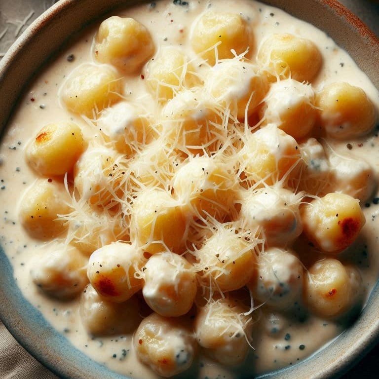 Macio e artesanal, nosso gnocchi é servido com um molho cremoso de parmesão, gorgonzola e provolone. Um prato marcante que ainda acompanha uma deliciosa sobremesa!  Comida Italiana, Massas Artesanais, Culinária Italiana, Penne, Espaguete, Gnocchi, Risoto De Salmão, Polenta Italiana, Frango Parmegiana, Salmão Grelhado, Batata Frita, Coca Cola, Guaraná Antártica, Entrega Gratis.